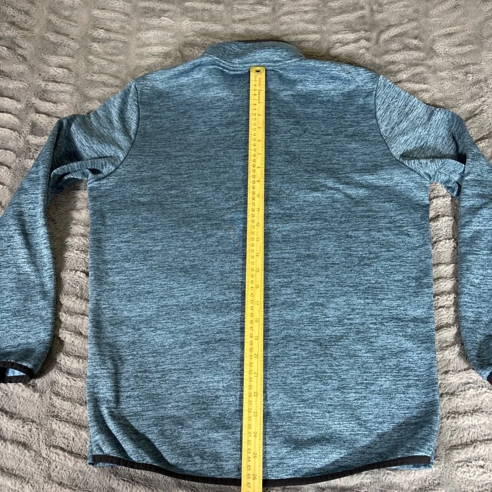 Under Armour Mens Small Blue Space Dye Heather 1/4 Zip Pullover Fleece AR482